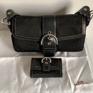 Coach purse and matching wallet